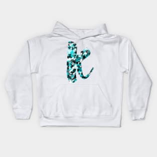 Paint Splash Letter K Kids Hoodie